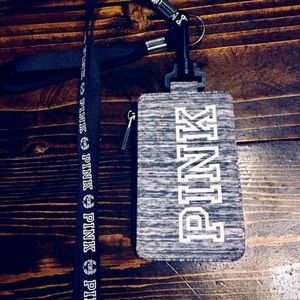 PINK lanyard wallet